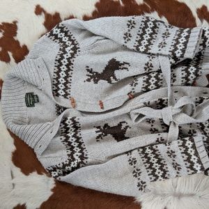 Eddie bauer tie sweatet with moose